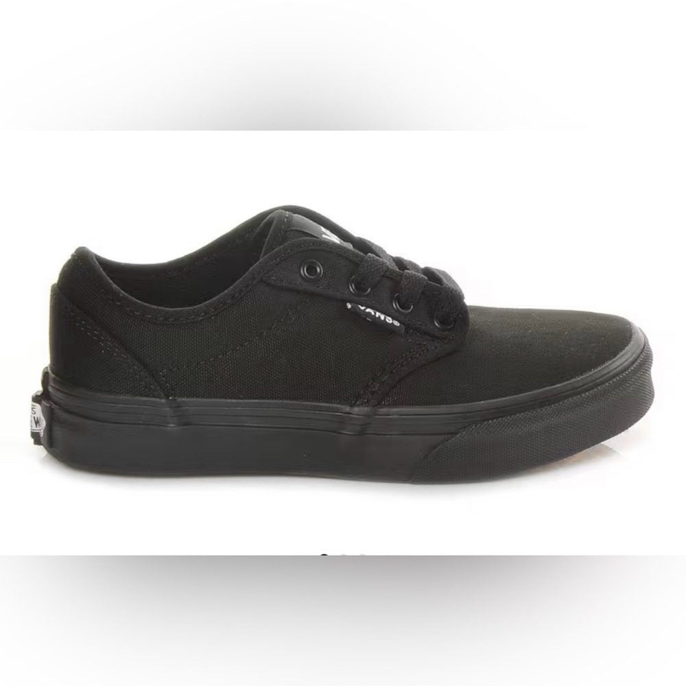 Vans Atwood Black Canvas Sneakers Little Kids SZ 1 Skater Lace Up Retro